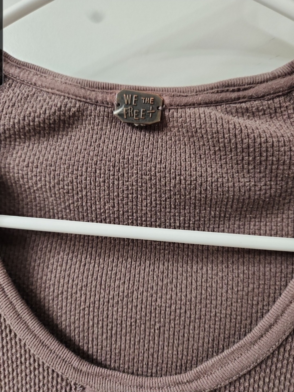 We The Free Mocha Waffle Knit Top - Picture 2 of 4